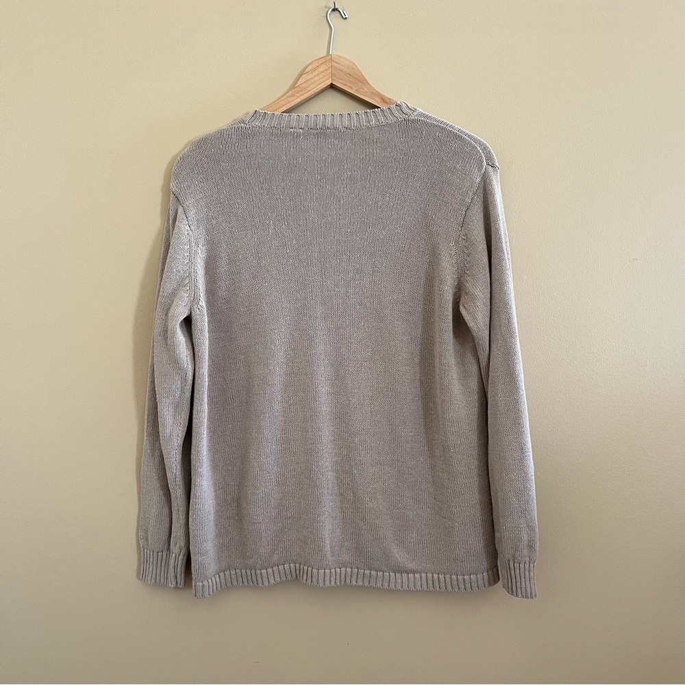Nordstrom Women’s Vintage Long Sleeve Linen Blend Button Up Cardigan Sweater L - Picture 11 of 11